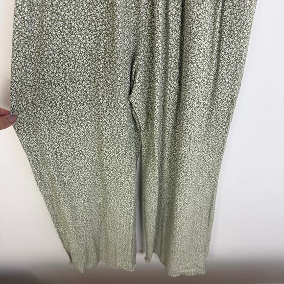Abercrombie & Fitch Womens Floral Twist Cutout Sleeveless Green Jumpsuit Small - Picture 7 of 10